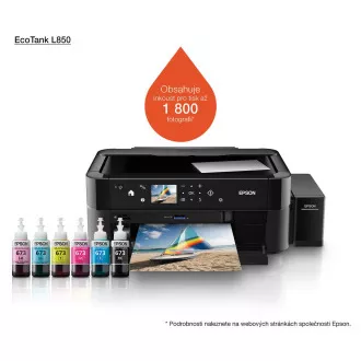 EPSON tiskárna ink EcoTank L850, 3v1, A4, 38ppm, USB, LCD panel, Foto tiskárna, 6ink EPSON tiskárna ink EcoTank L850, 3v1, A4, 38ppm, USB, LCD panel, Foto tiskárna, 6ink