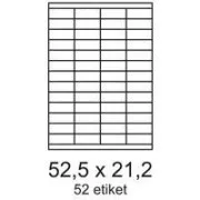 Etikety 52,5x21,2mm 52 etiket na archu 100listů Smartline
