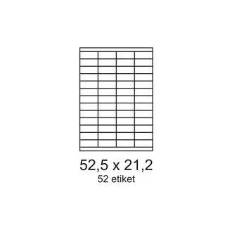 Etikety 52,5x21,2mm 52 etiket na archu 100listů Smartline Etikety 52,5x21,2mm 52 etiket na archu 100listů Smartline