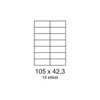 Etikety 105x42,3mm 2řadé 14etiket na archu 100listů Smartline Etikety 105x42,3mm 2řadé 14etiket na archu 100listů Smartline