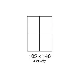 Etikety 105x148,5mm 4etikety na archu 100listů Smartline Etikety 105x148,5mm 4etikety na archu 100listů Smartline