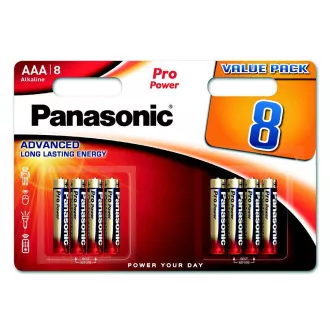 PANASONIC Alkalické baterie - Pro Power AAA 4+4F 1, 5V balení - 8ks PANASONIC Alkalické baterie - Pro Power AAA 4+4F 1, 5V balení - 8ks