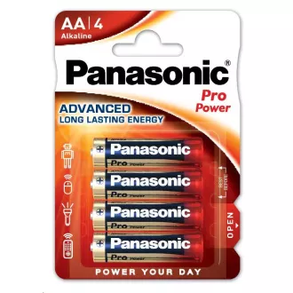 PANASONIC Alkalické baterie Pro Power LR6PPG/4BP AA 1, 5V (Blistr 4ks) PANASONIC Alkalické baterie Pro Power LR6PPG/4BP AA 1, 5V (Blistr 4ks)