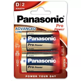 PANASONIC Alkalické baterie Pro Power LR20PPG/2BP D 1, 5V (Blistr 2ks) PANASONIC Alkalické baterie Pro Power LR20PPG/2BP D 1, 5V (Blistr 2ks)