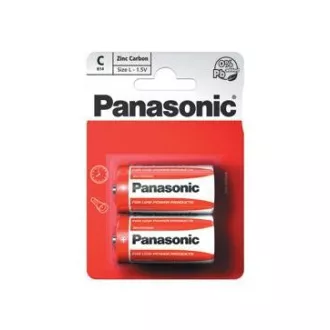 PANASONIC Zinkouhlíkové baterie Red Zinc R14RZ/2BP EU C 1, 5V (Blistr 2ks) PANASONIC Zinkouhlíkové baterie Red Zinc R14RZ/2BP EU C 1, 5V (Blistr 2ks)
