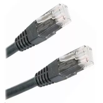 Patch kabel Cat5E, UTP - 0, 25m, černý