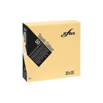 Ubrousky papírové INFIBRA 2vrs. 33x33cm slonová kost 50ks Ubrousky papírové INFIBRA 2vrs. 33x33cm slonová kost 50ks