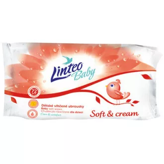 Vlhčené ubrousky dětské Linteo Baby Soft and Cream 72ks Vlhčené ubrousky dětské Linteo Baby Soft and Cream 72ks