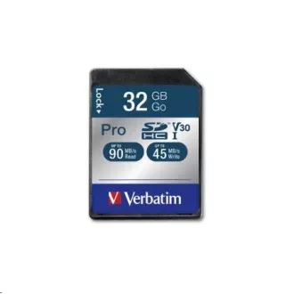 VERBATIM SDHC karta 32GB Pro, U3, V30 VERBATIM SDHC karta 32GB Pro, U3, V30