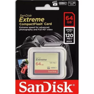 SanDisk Compact Flash 64GB Extreme (R:120/W:85 MB/s) UDMA7 SanDisk Compact Flash 64GB Extreme (R:120/W:85 MB/s) UDMA7