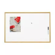 Tabule magnetická 60x90cm dřevěný rám bílá