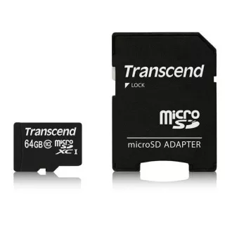TRANSCEND MicroSDXC karta 64GB Class 10, UHS-I (45MB/s) TRANSCEND MicroSDXC karta 64GB Class 10, UHS-I (45MB/s)