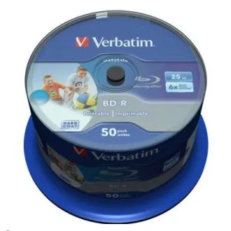 VERBATIM BD-R SL Datalife HTL (50-pack)Blu-Ray/Spindle/6x/25GB Wide Printable VERBATIM BD-R SL Datalife HTL (50-pack)Blu-Ray/Spindle/6x/25GB Wide Printable