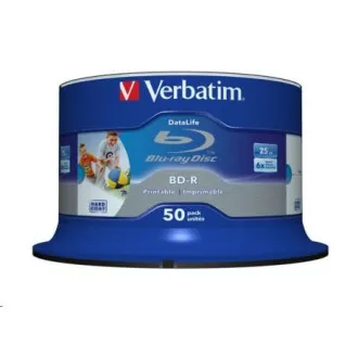 VERBATIM BD-R SL Datalife HTL (50-pack)Blu-Ray/Spindle/6x/25GB Wide Printable VERBATIM BD-R SL Datalife HTL (50-pack)Blu-Ray/Spindle/6x/25GB Wide Printable