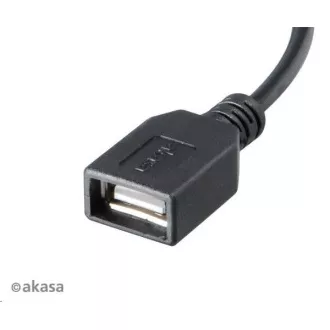 AKASA kabel redukce USB OTG Micro USB male na USB Type-A female, 15cm AKASA kabel redukce USB OTG Micro USB male na USB Type-A female, 15cm