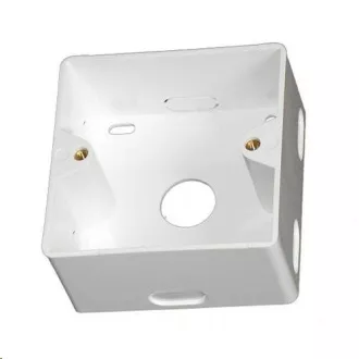 Krabice pro zásuvku na omítku, 80x80x40, bílá Krabice pro zásuvku na omítku, 80x80x40, bílá
