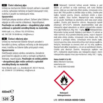 Hama stlačený čistiaci plyn, 400 ml