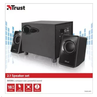 TRUST Reproduktory 2.1 Avora Subwoofer Speaker Set - black TRUST Reproduktory 2.1 Avora Subwoofer Speaker Set - black