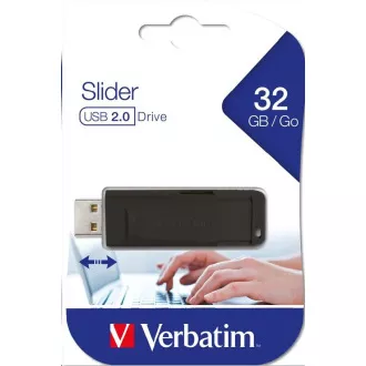 VERBATIM Flash Disk 32GB Store 'n' Go Slider, černá VERBATIM Flash Disk 32GB Store 'n' Go Slider, černá