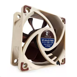 NOCTUA Ventilátor NF-A6x25-PWM, 60mm, hnědá NOCTUA Ventilátor NF-A6x25-PWM, 60mm, hnědá