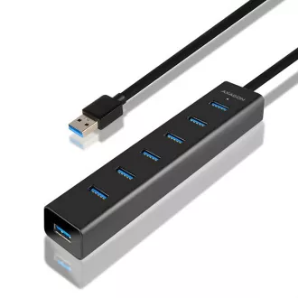 AXAGON HUE-SA7BP, 7x USB 3.0 ALU CHARGING hub, vč. AC adaptéru, kabel USB-A 40cm AXAGON HUE-SA7BP, 7x USB 3.0 ALU CHARGING hub, vč. AC adaptéru, kabel USB-A 40cm