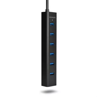 AXAGON HUE-SA7BP, 7x USB 3.0 ALU CHARGING hub, vč. AC adaptéru, kabel USB-A 40cm AXAGON HUE-SA7BP, 7x USB 3.0 ALU CHARGING hub, vč. AC adaptéru, kabel USB-A 40cm