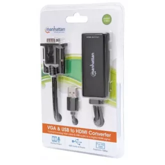 MANHATTAN Převodník z VGA a USB na HDMI MANHATTAN Převodník z VGA a USB na HDMI