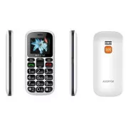 Aligator A321 Senior Dual SIM, bílá + nabíjecí stojánek