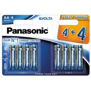 PANASONIC Alkalické baterie EVOLTA Platinum LR6EGE/8BW 4+4F AA 1, 5V (Blistr 8ks)