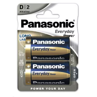 PANASONIC Alkalické baterie Everyday Power LR20EPS/2BP D 1, 5V (Blistr 2ks) PANASONIC Alkalické baterie Everyday Power LR20EPS/2BP D 1, 5V (Blistr 2ks)