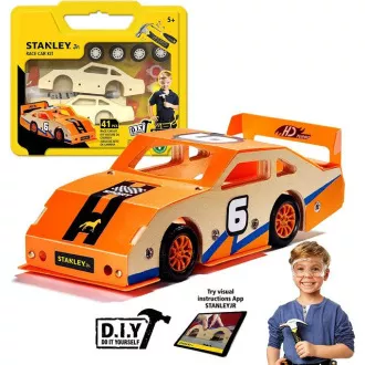Stanley Jr. OK002-SY Stavebnice, závodní auto, dřevo Stanley Jr. OK002-SY Stavebnice, závodní auto, dřevo