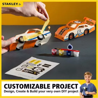 Stanley Jr. OK002-SY Stavebnice, závodní auto, dřevo Stanley Jr. OK002-SY Stavebnice, závodní auto, dřevo
