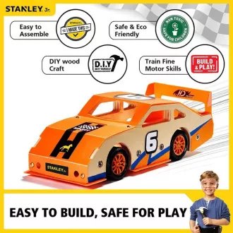 Stanley Jr. OK002-SY Stavebnice, závodní auto, dřevo Stanley Jr. OK002-SY Stavebnice, závodní auto, dřevo