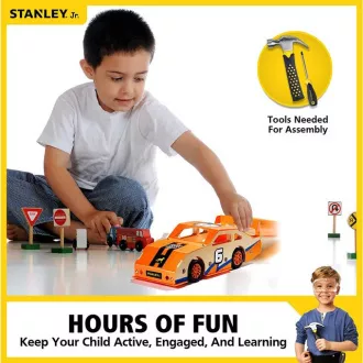 Stanley Jr. OK002-SY Stavebnice, závodní auto, dřevo Stanley Jr. OK002-SY Stavebnice, závodní auto, dřevo