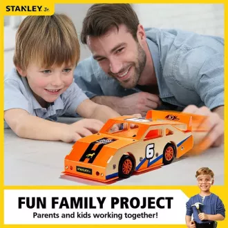 Stanley Jr. OK002-SY Stavebnice, závodní auto, dřevo Stanley Jr. OK002-SY Stavebnice, závodní auto, dřevo