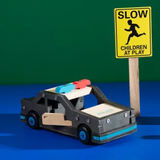 Stanley Jr. OK096-SY Stavebnice, policejní auto, dřevo Stanley Jr. OK096-SY Stavebnice, policejní auto, dřevo