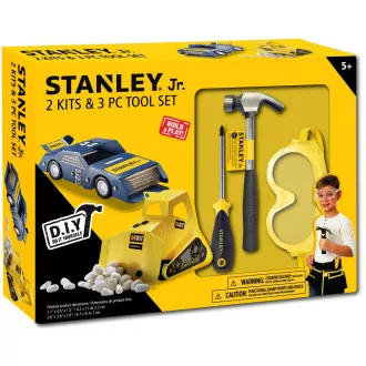 Stanley Jr. U004-K02-T03-SY Sada autíčko, bagr a 3 kusů nářadí Stanley Jr. U004-K02-T03-SY Sada autíčko, bagr a 3 kusů nářadí