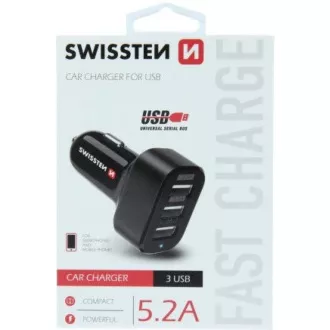 CL ADAPTÉR 3x USB 52A POWER SWISSTEN CL ADAPTÉR 3x USB 52A POWER SWISSTEN