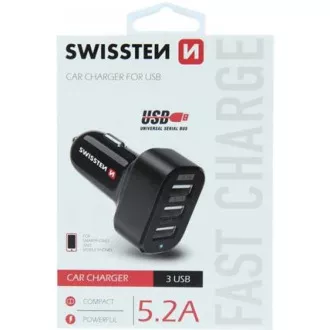 CL ADAPTÉR 3x USB 52A POWER SWISSTEN CL ADAPTÉR 3x USB 52A POWER SWISSTEN
