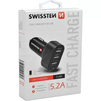 CL ADAPTÉR 3x USB 52A POWER SWISSTEN CL ADAPTÉR 3x USB 52A POWER SWISSTEN