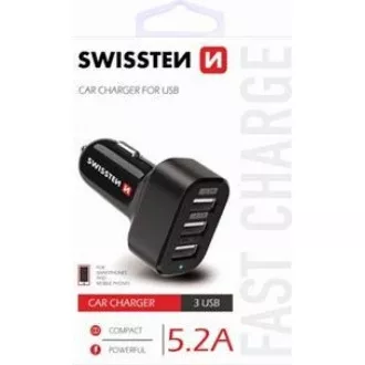 CL ADAPTÉR 3x USB 52A POWER SWISSTEN CL ADAPTÉR 3x USB 52A POWER SWISSTEN