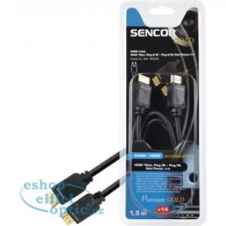 SAV 165-015 HDMI M-M 1,5M v1.4 PG SENCOR SAV 165-015 HDMI M-M 1,5M v1.4 PG SENCOR