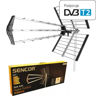 SDA-640 5G DVB-T2 ANTÉNA VENKOVNÍ SENCOR SDA-640 5G DVB-T2 ANTÉNA VENKOVNÍ SENCOR