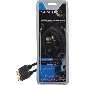 SAV 165-025 HDMI M-M 2,5M v1.4 PG SENCOR SAV 165-025 HDMI M-M 2,5M v1.4 PG SENCOR