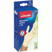 NATURAL LATEX RUKAVICE S/M 10KS VILEDA