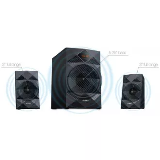 A180X PC repro 2.1 42W FM BT USB FENDA A180X PC repro 2.1 42W FM BT USB FENDA