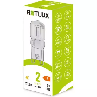 RLL 461 G9 2W LED WW RETLUX RLL 461 G9 2W LED WW RETLUX