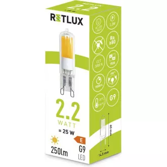 RLL 455 G9 COB 2,2W LED WW RETLUX RLL 455 G9 COB 2,2W LED WW RETLUX