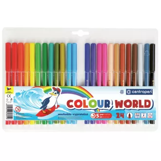 Popisovač Centropen 7550/24 24 barev válcový hrot 1mm Popisovač Centropen 7550/24 24 barev válcový hrot 1mm