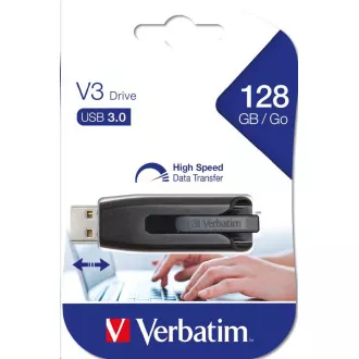 VERBATIM Flash Disk 128GB Store 'n' Go V3, USB 3.0 DRI VERBATIM Flash Disk 128GB Store 'n' Go V3, USB 3.0 DRI